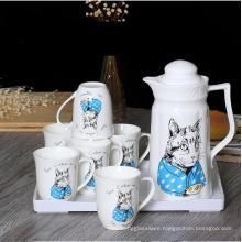 custom printed ceramic animal teapot set